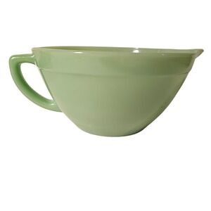 Vintage Fire-King Jadeite Batter Bowl Mixing Bowl w/ Handle & Pour Spout USA